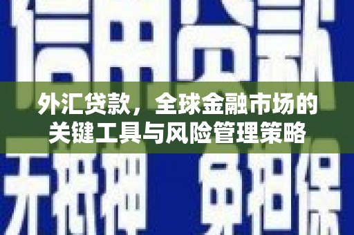 中江外汇贷款，全球金融市场的关键工具与风险管理策略