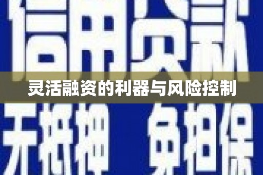 中江灵活融资的利器与风险控制